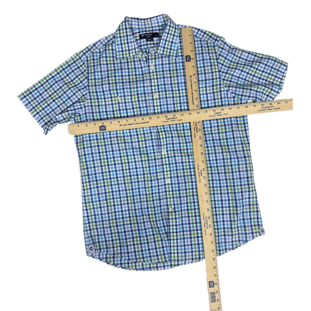 Daniel Cremieux Short Sleeve 38 Classic Button Down | Blue Plaid | Men’s- Medium - Picture 4 of 11